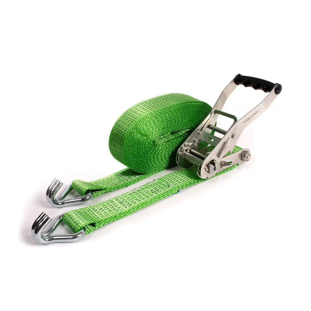 Spanband 50mm 5T 2-delig met Spitshaken Groen